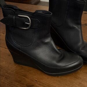 UGG Black Wedge Ankle Boots